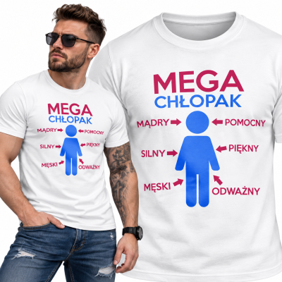 KOSZULKA  ŚMIESZNA  MEGA CHLOPAK